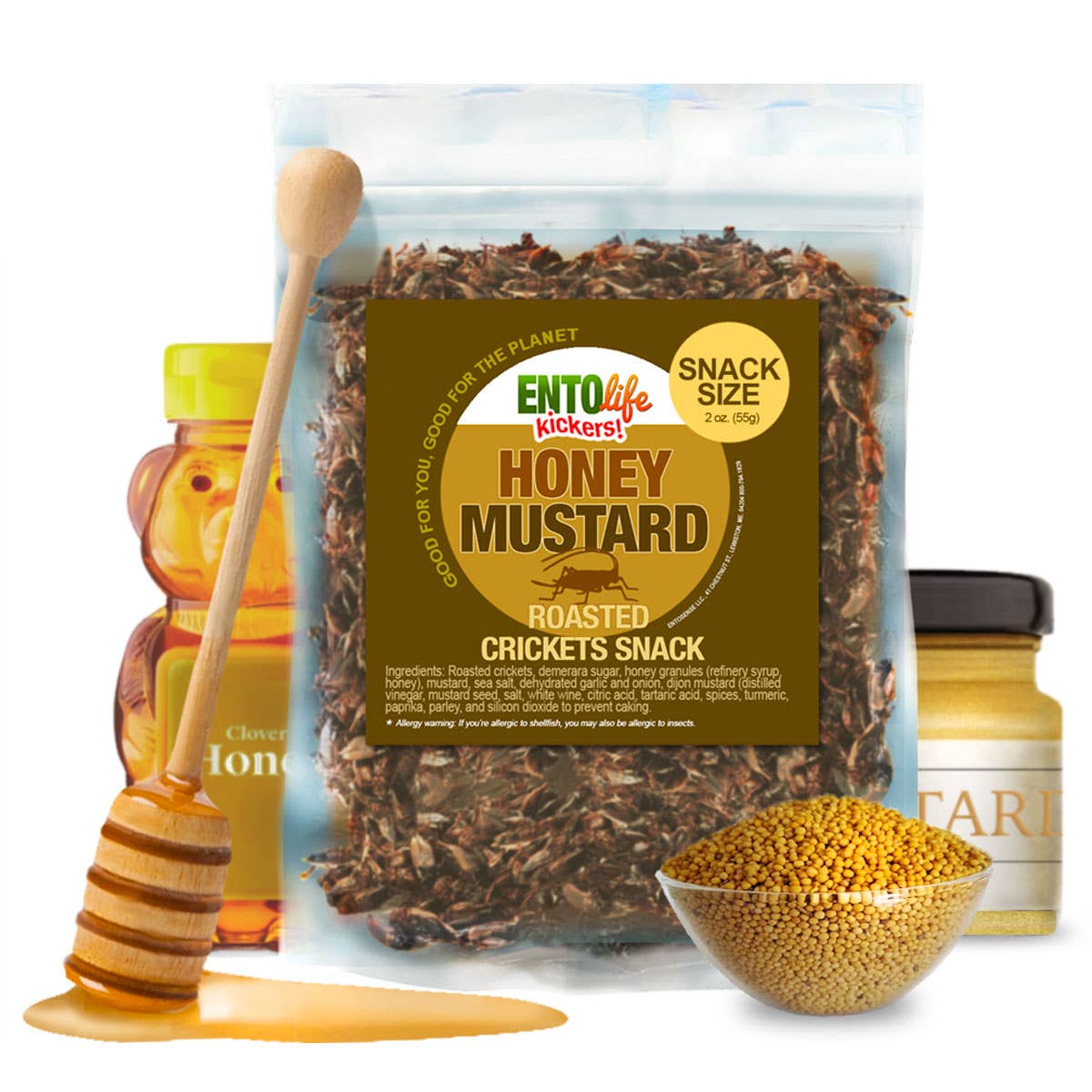 Honey Mustard Cricket Snack: 55 Gram Snack Size