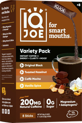 IQJOE Instant Mushroom Coffee | 8 Stick Variety Pack