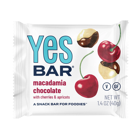 Macadamia Cherry Chocolate - Gourmet Plant-Based Snack Bar x Individual Bar