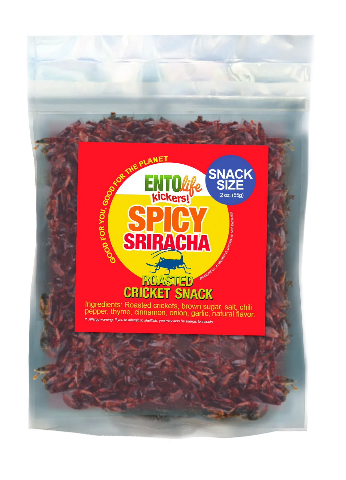 Sriracha Cricket Snacks: 55 Gram Snack Size