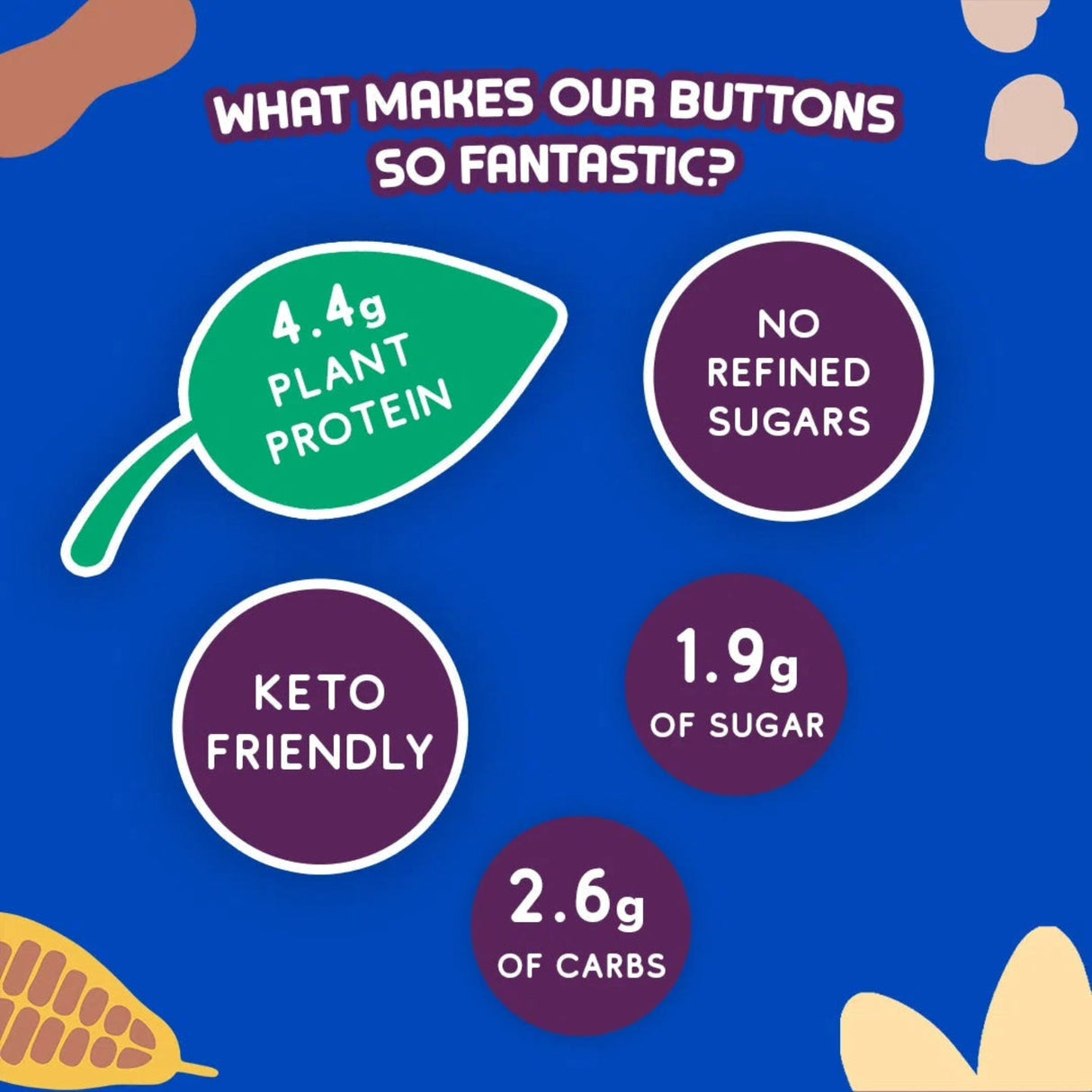 Superfoodio Peanut Butter Buttons - No Added Sugar